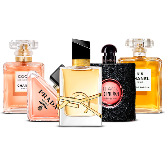 Set od 5 parfema – Coco Mademoiselle, Prada Paradoxe, Libre, Black Opium i Chanel N°5 [100 ml svaki]