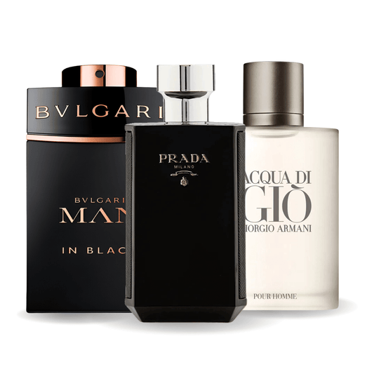 Set od 3 parfema | Bvlgari In Black, Giorgio Armani Acqua Di Gio, L'Homme Prada Intense 100 ml