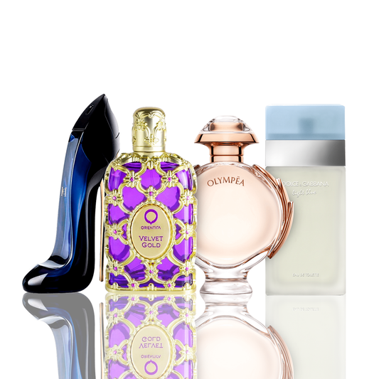 Set od 4 parfema | Light Blue + Orientica Velvet Gold + Good Girl + Olympea 100 ml